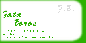 fata boros business card